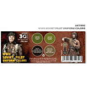AK Interactive 11692 WWII Soviet Pilot Uniform Colour Set 3rd Generation