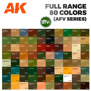 AK Interactive AK11703 Briefcase 80 Colours Acrylics 3 Gen AFV Series