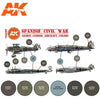 AK Interactive AK11714 Air Series Spanish Civil War. Legion Condor Aircraft Acrylic Paint Set (3rd Generation)