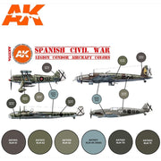 AK Interactive AK11714 Air Series Spanish Civil War. Legion Condor Aircraft Acrylic Paint Set (3rd Generation)