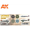 AK Interactive AK11715 Air Series Luftwaffe Pre-WWII Aircraft Colors Acrylic Paint Set (3rd Generation)