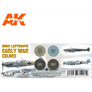 AK Interactive AK11716 Air Series WWII Luftwaffe Early War Colors Acrylic Paint Set (3rd Generation)