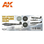 AK Interactive AK11721 Air Series WWII Luftwaffe Seaplane Colors Acrylic Paint Set (3rd Generation)