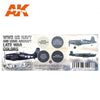 AK Interactive AK11730 Air Series WWII US Navy & USMC Aircraft Late War Colors Acrylic Paint Set(3rd Generation)