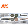 AK Interactive AK11732 Air Series WWII USAAF Aircraft Colors Vol.1 Acrylic Paint Set (3rd Generation)
