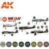 AK Interactive AK11735 Air Series WWII IJAAF Aircraft Colors Acrylic Paint Set (3rd Generation)