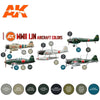 AK Interactive AK11737 Air Series WWII IJN Aircraft Colors Acrylic Paint Set (3rd Generation)