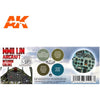 AK Interactive AK11738 Air Series WWII IJN Aircraft Interior Colors Acrylic Paint Set (3rd Generation)