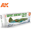 AK Interactive 11740 SOVIET 1930s-1941 Aircraft Colour Set 3rd Generation