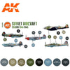 AK Interactive AK11741 Air Series Soviet Aircraft Colors 1941-1945 Acrylic Paint Set (3rd Generation)