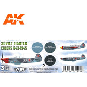 AK Interactive AK11742 Air Series Soviet Fighter Colors 1943-1945 Acrylic Paint Set (3rd Generation)