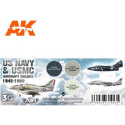 AK Interactive AK11745 Air Series US Navy & USMC Aircraft Colors 1945-1980 Acrylic Paint Set (3rd Generation)