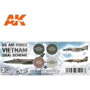 AK Interactive AK11748 Air Series US Air Force South East Asia (SEA) Scheme Acrylic Paint Set (3rd Generation)