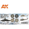 AK Interactive AK11750 Air Series US Army Helicopter Colors Acrylic Paint Set (3rd Generation)
