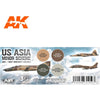 AK Interactive AK11751 Air Series US Asia Minor Scheme (IIAF/IRIAF Aircraft) Acrylic Paint Set (3rd Generation)