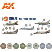AK Interactive AK11752 Air Series Israeli Air Force Colors Acrylic Paint Set (3rd Generation)