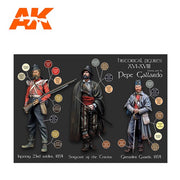 AK Interactive AK11762 Historical Figures S. XVI-XVIII By Pepe Gallardo Acrylic Paint Set 3rd Generation