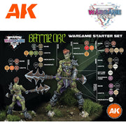 AK 11768 Battle Orc Wargame Acrylic Paint with Figure Starter Set (3rd Generation)