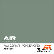 AK Interactive AK11801 Air Series WWI German Fokker Grey Acrylic Paint 17ml 3rd Generation