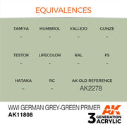 AK Interactive AK11808 Air Series WWI German Grey-Green Primer Acrylic Paint 17ml 3rd Generation