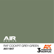 AK Interactive AK11847 Air Series RAF Cockpit Grey-Green Acrylic Paint 17ml (3rd Generation)