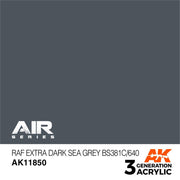 AK Interactive AK11850 Air Series RAF Extra Dark Sea Grey BS381C/640 Acrylic Paint 17ml (3rd Generation)