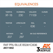 AK Interactive AK11852 Air Series RAF PRU Blue BS381C/636 Acrylic Paint 17ml 3rd Generation