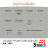 AK Interactive AK11853 RAF Light Aircraft Grey BS381C/627 Acrylic Paint 17ml 3rd Generation