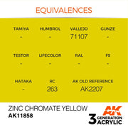AK Interactive AK11858 Zinc Chromate Yellow Acrylic Paint 17ml 3rd Generation