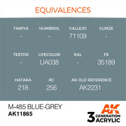 AK Interactive AK11865 Air Series M-485 Blue-Grey Acrylic Paint 17ml 3rd Generation