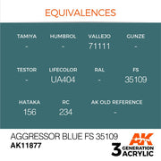 AK Interactive AK11877 Air Series Aggressor Blue FS 35109 Acrylic Paint 17ml 3rd Generation