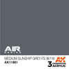 AK Interactive AK11881 Air Series Medium Gunship Grey FS 36118 Acrylic Paint 17ml 3rd Generation