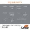 AK Interactive AK11884 Dark Gull Grey FS 36231 Acrylic Paint 17ml 3rd Generation