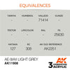 AK Interactive AK11908 Air Series AE-9/AII Light Grey Acrylic Paint 17ml 3rd Generation