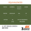 AK Interactive AK11913 Air Series A-19f Grass Green Acrylic Paint 17ml 3rd Generation