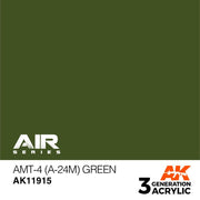 AK Interactive AK11915 Air Series AMT-4 A-24m Green Acrylic Paint 17ml 3rd Generation