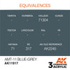 AK Interactive AK11917 Air Series AMT-11 Blue-Grey Acrylic Paint 17ml 3rd Generation