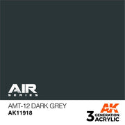 AK Interactive AK11918 Air Series AMT-12 Dark Grey Acrylic Paint 17ml 3rd Generation