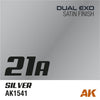 AK Interactive AK1565 Dual Exo Set 21 21A Silver and 21B Gun Metal