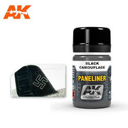 AK Interactive AK2075 Air Weathering Paneliner Black Camouflage Enamel 35mL
