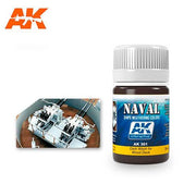 AK Interactive AK301 Ship Weathering Dark Wash for Wood Decks Enamel 35mL