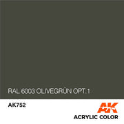 AK Interactive AK752 RAL 6003 Olivegrün Opt.1 Paint Acrylic 17mL*