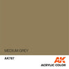 AK Interactive AK787 Medium Grey Paint Acrylic 17mL