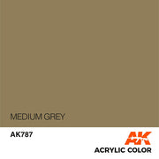 AK Interactive AK787 Medium Grey Paint Acrylic 17mL