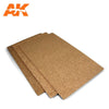 AK Interactive AK8047 Cork Sheets Fine Grained 200x300x2mm 2pc