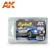 AK Interactive AK8090 Vehicle Weathering Asphalt Effects Race Set Enamel