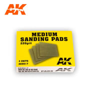 AK Interactive 9017 Medium Sanding Pads 220 Grit (4 units)