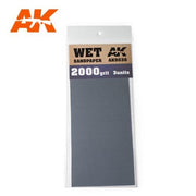 AK Interactive AK9036 Wet Sandpaper 2000 Grit (3 Pack)