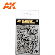 AK Interactive AK9080 Flexible Airbrush Stencil 1/48 1/72