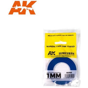 AK Interactive AK9181 Blue Masking Tape For Curves 1mm 18m